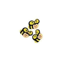 AussieSuperStore Art & Craft Essentials Wooden Bees Yellow & Black Wooden Bees Yellow & Black | Craft Embellishment | Scrapbooking Embellishment 9331468014621 VCSBE010